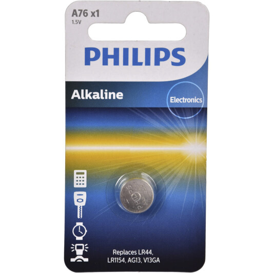 Батарейка Philips Minicells Alkaline A76/01B LR44 1,5 V 1 шт
