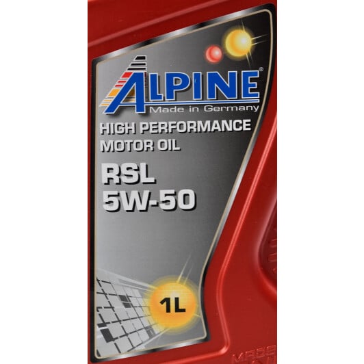 Моторное масло Alpine RSL 5W-50 1 л на Toyota IQ
