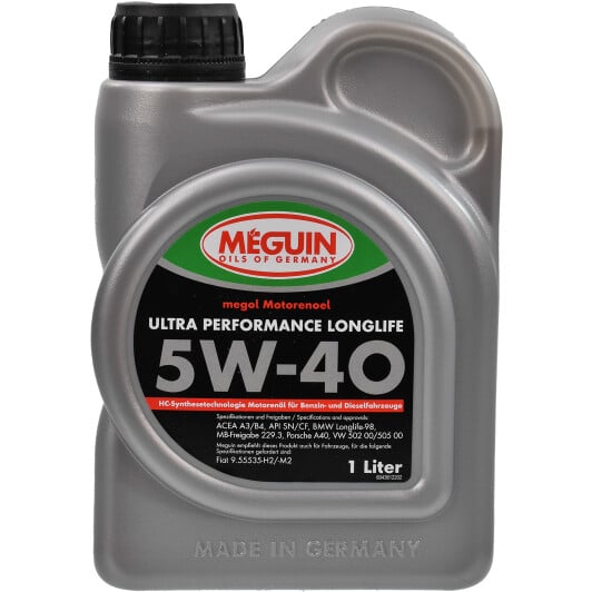 Моторное масло Meguin Ultra Performance Longlife 5W-40 1 л на Chevrolet Cavalier