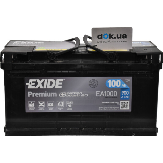 Акумулятор Exide 6 CT-100-R Premium EA1000