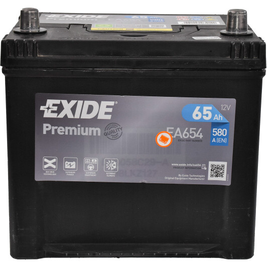 Аккумулятор Exide 6 CT-65-R Premium EA654