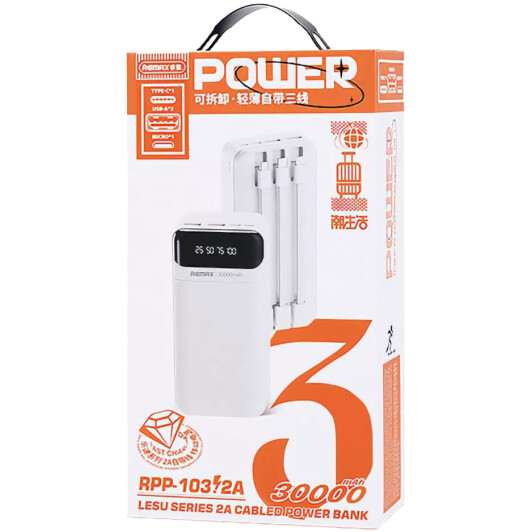 Повербанк Remax Lesu 30000 mAh