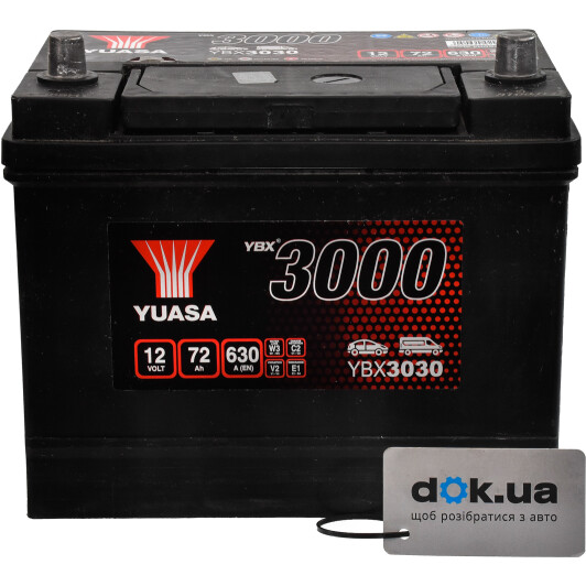 Акумулятор Yuasa 6 CT-72-R YBX 3000 YBX3030