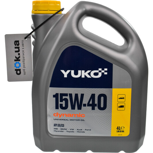 Моторное масло Yuko Dynamic 15W-40 4 л на Chevrolet Tahoe