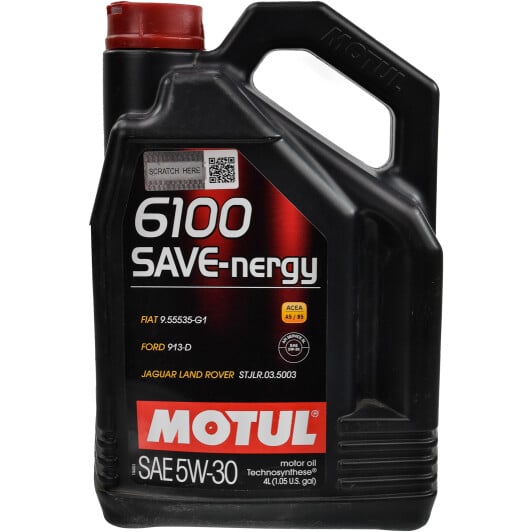 Моторное масло Motul 6100 Save-Nergy 5W-30 4 л на SsangYong Rodius