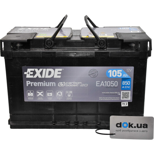 Аккумулятор Exide 6 CT-105-R Premium EA1050