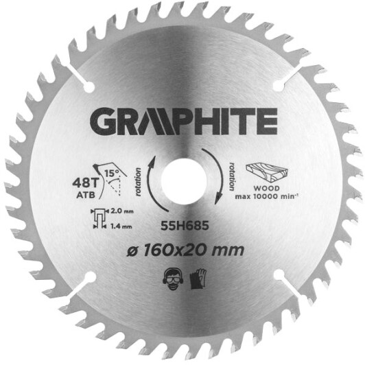 Круг отрезной Graphite 55H685 160 мм