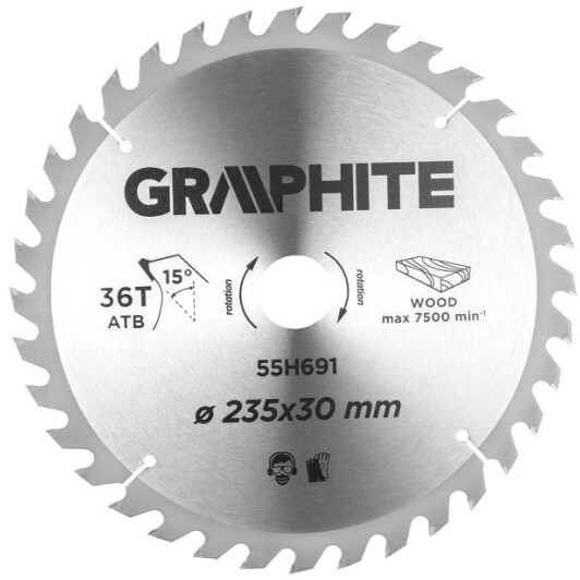 Круг відрізний Graphite 55H691 235 мм