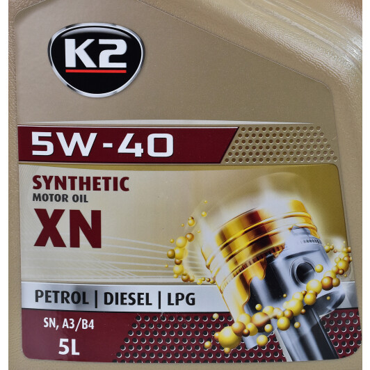 Моторное масло K2 XN 5W-40 5 л на Peugeot 205