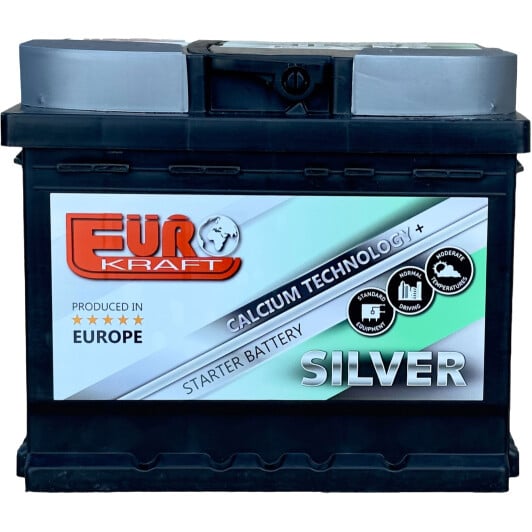 Акумулятор EUROKRAFT 6 CT-75-R Silver 00147095