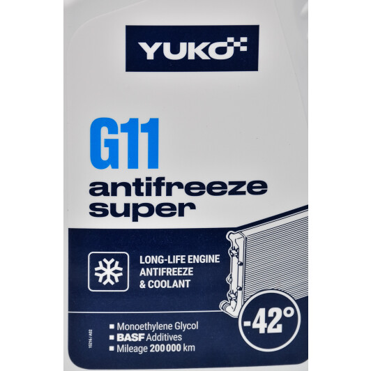 Готовий антифриз Yuko Super G11 синій -42 °C 1 л