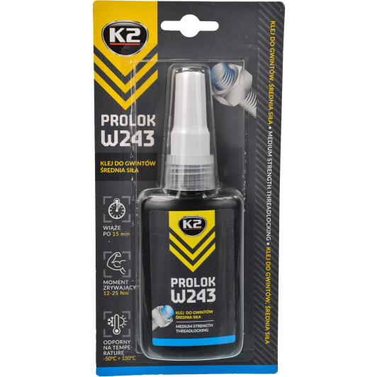 Фиксатор резьбы K2 Prolok W243 синий