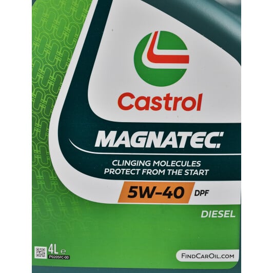 Моторное масло Castrol Magnatec Diesel DPF 5W-40 4 л на MINI Countryman