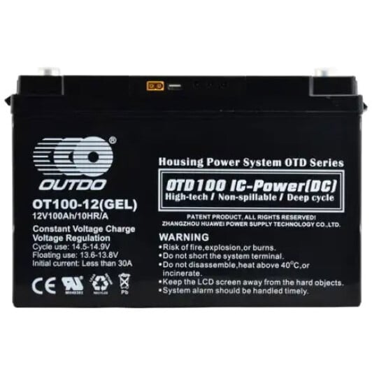 Аккумулятор для ИБП Outdo OT100-12GEL 100 Ач 12 V