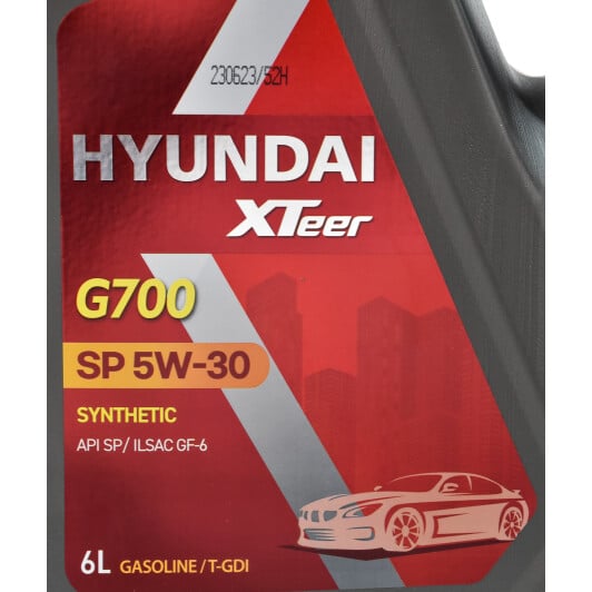 Моторное масло Hyundai XTeer Gasoline G700 5W-30 6 л на Fiat 500