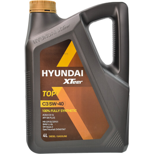 Моторное масло Hyundai XTeer TOP 5W-40 4 л на Nissan Sunny