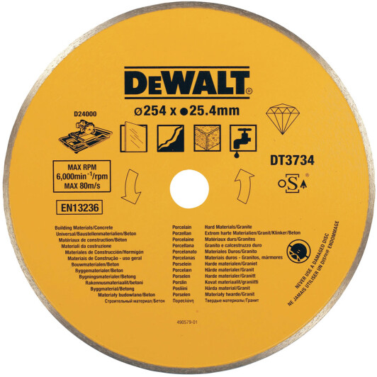 Круг відрізний DeWALT DT3734 250 мм