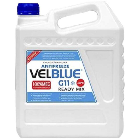 Готовый антифриз VELVANA Velblue READY MIX G11 синий -40 °C