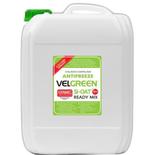 Готовий антифриз VELVANA Velgreen SI-OAT READY MIX G11 зелений -40 °C 8,9 л