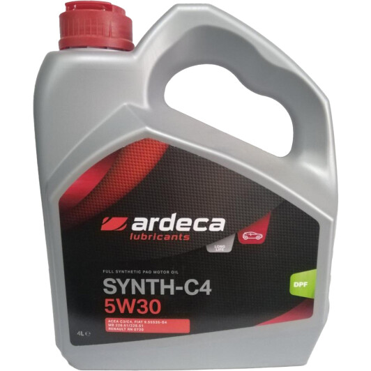 Моторное масло Ardeca Synth-C4 5W-30 4 л на Toyota Carina