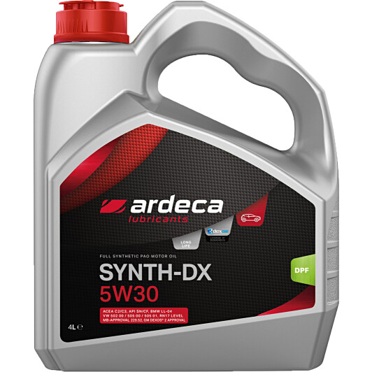 Моторна олива Ardeca Synth-DX 5W-30 4 л на SAAB 900