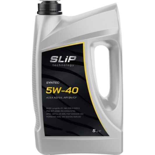 Моторное масло Slip Syntec 5W-40 4,73 л на Renault Megane