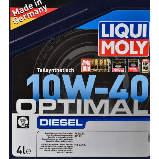 Моторное масло Liqui Moly Optimal Diesel 10W-40 4 л на Suzuki Celerio
