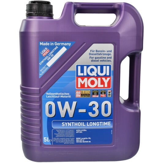 Моторное масло Liqui Moly Synthoil Longtime 0W-30 5 л на Peugeot 406