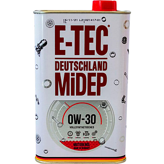 Моторное масло E-TEC FS 0W-30 1 л на Audi R8