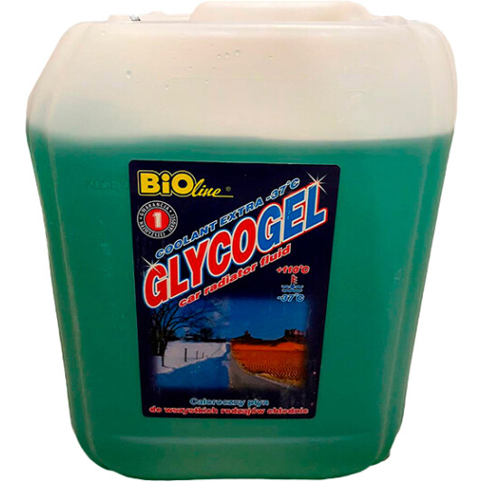 Готовый антифриз BIOLINE Glycogel G11 зеленый -37 °C 10 л