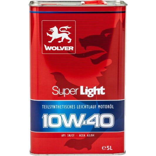 Моторное масло Wolver Super Light 10W-40 5 л на Citroen DS4