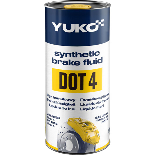 Гальмівна рідина Yuko Synthetic DOT 4 ABS ESP 1 л