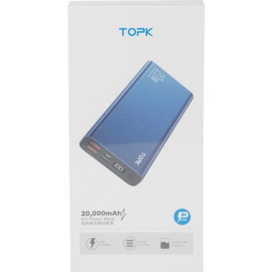 Повербанк TOPK 20000 mAh 20 Вт