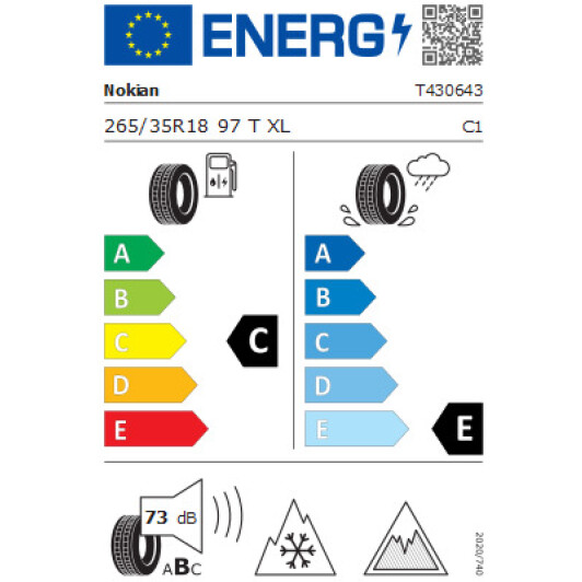 Шина Nokian Hakkapeliitta R3 265/35 R18 97T XL Фінляндія, 2021 р. Финляндия, 2021 г.