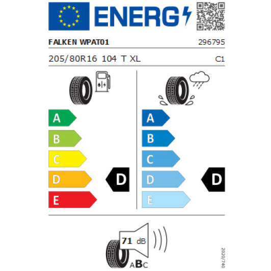 Шина Falken Wildpeak A/T AT01 205/80 R16 104T