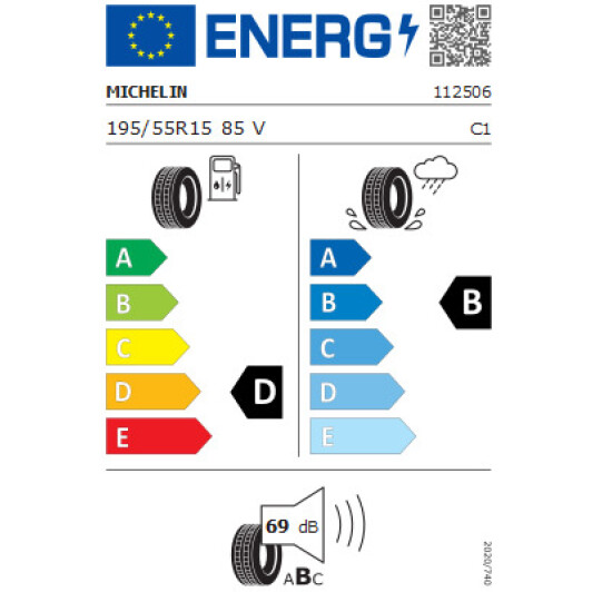 Шина Michelin Energy XM2+ 195/55 R15 85V