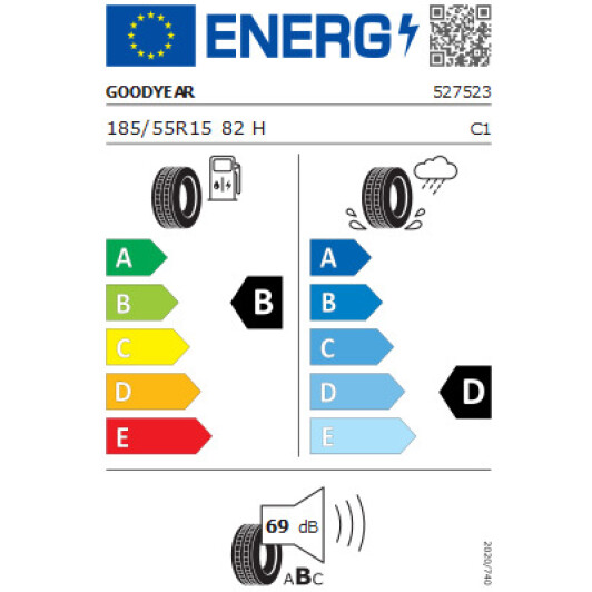 Шина Goodyear EfficientGrip 185/55 R15 82H FP