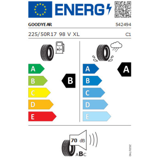 Шина Goodyear EfficientGrip Performance 2 225/50 R17 98V Німеччина, 2022 р. Германия, 2022 г.