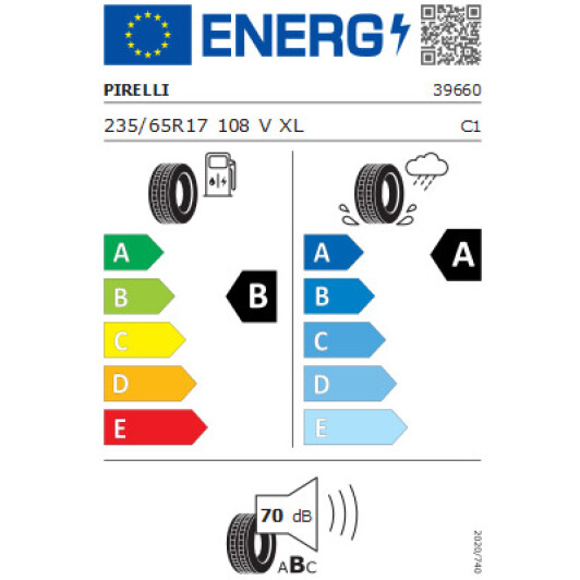 Шина Pirelli Powergy 235/65 R17 108V