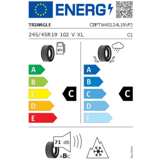 Шина Triangle WinterX TW401 245/45 R19 102V XL уточнюйте уточняйте