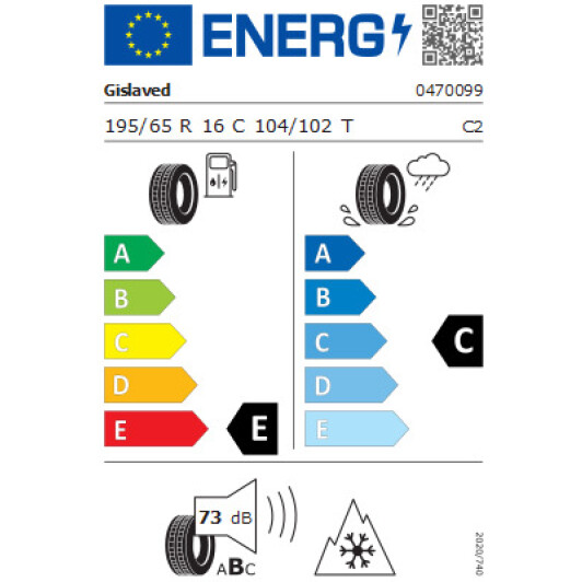 Gislaved Euro Frost Van 195/65 R16C 104/102T