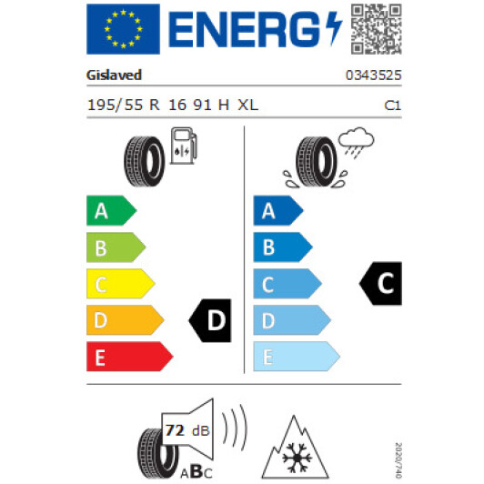 Шина Gislaved Euro Frost 6 195/55 R16 91H XL