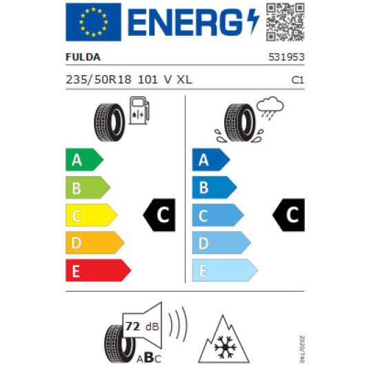 Шина Fulda Kristall Control HP2 235/50 R18 101V FP XL