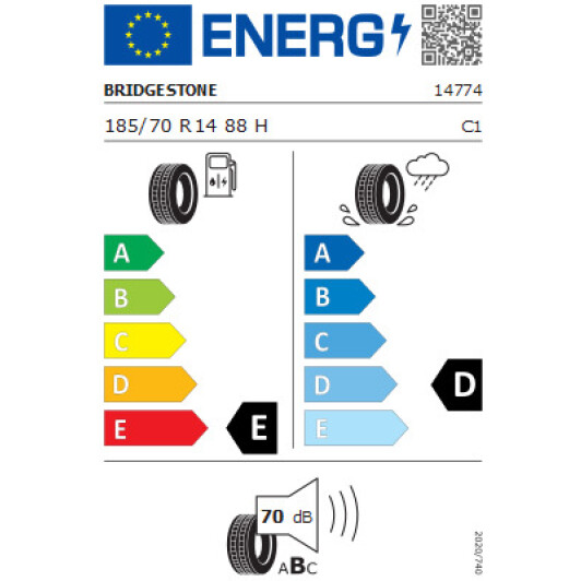 Шина Bridgestone Ecopia EP150 185/70 R14 88H
