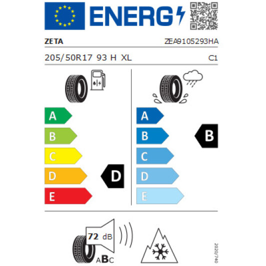 Шина Zeta Antarctica 5 205/50 R17 93H XL
