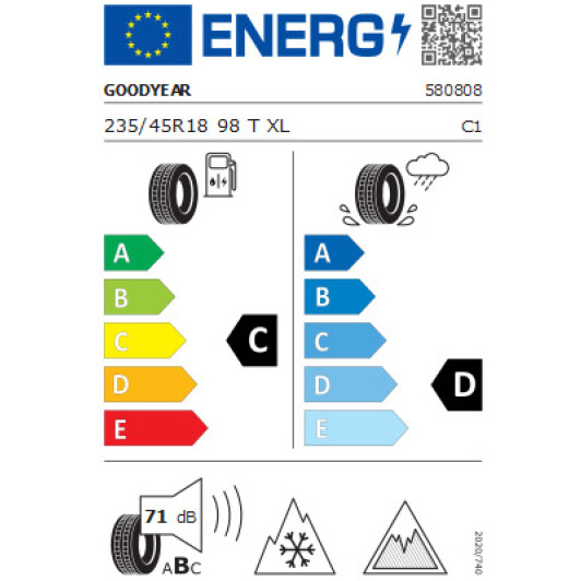 Шина Goodyear UltraGrip Ice 2 235/45 R18 98T XL Германия, 2022 г. Германия, 2022 г.