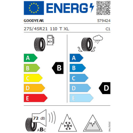 Шина Goodyear UltraGrip Ice SUV Gen-1 275/45 R21 110T XL Німеччина, 2022 р. Германия, 2022 г.