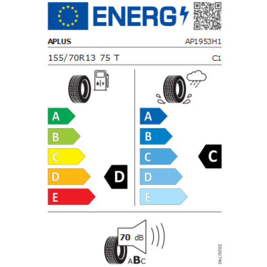 Шина Aplus A609 155/70 R13 75T
