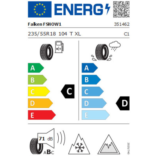 Шина Falken Winterpeak F-Snow 1 235/55 R18 104T XL