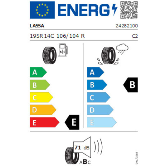 Шина LASSA Transway 195 R14C 106/104R